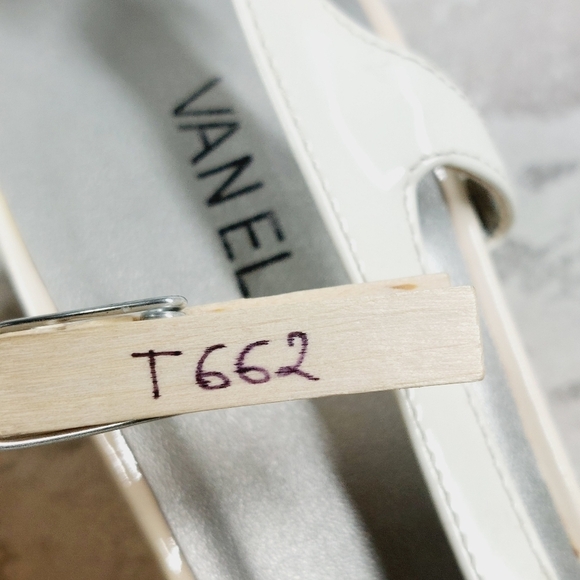 New VanEli Women's White Faux Patent Leather 2" Heel Sandals T662 - Picture 13 of 13